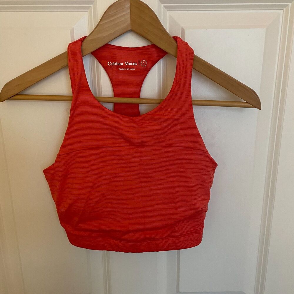 Outdoor Voices Racerback Athletic Performance Sports Bra Workout S Running